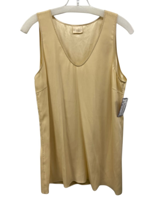 Brunello Cucinelli Size XXL Butter Yellow Silk Blend Sleeveless V Neck Slip Top Butter Yellow / XXL