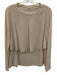 Brunello Cucinelli Size XL Cream Beige Silk Blend Long Sleeve Layered Detail Top Cream Beige / XL