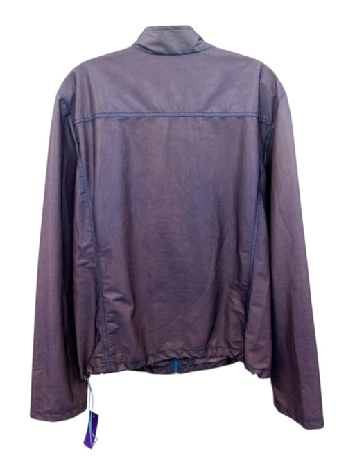 Versace Sport Size 48 Purple Polyester Gradient Zip Front Athletic Jacket Purple / 48