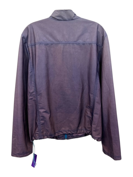 Versace Sport Size 48 Purple Polyester Gradient Zip Front Athletic Jacket Purple / 48