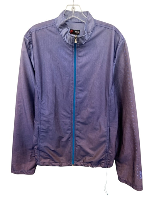 Versace Sport Size 48 Purple Polyester Gradient Zip Front Athletic Jacket Purple / 48