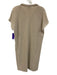 Brunello Cucinelli Size XL Cream Beige Cotton & Silk Blend Knit V Neck Dress Cream Beige / XL