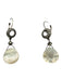 Silver & White 925 Sterling Silver Faceted Mother of Pearl Dangle Hook Earrings Silver & White