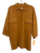 Sandro Size 3/L Tan Brown Viscose Blend Half Sleeve Button Front Collar Dress Tan Brown / 3/L
