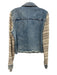 Ramy Brook Size Est M Light Wash & Beige Cotton Denim Button Front Jacket Light Wash & Beige / Est M