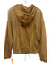 Alo Size Est Small Tan Brown Long Sleeve Mesh Color & Fabric Block Jacket Tan Brown / Est Small