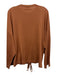 Brunello Cucinelli Size L Brick Orange Cashmere & Silk Long Sleeve Crew Neck Top Brick Orange / L
