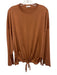 Brunello Cucinelli Size L Brick Orange Cashmere & Silk Long Sleeve Crew Neck Top Brick Orange / L