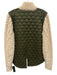 Veronica Beard Size S Green & White Polyester Cable Knit Detail Quilted Jacket Green & White / S