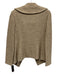 St John Size 4 Beige & Gold Knit Metallic Thread Exaggerated Collar Jacket Beige & Gold / 4