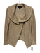 St John Size 4 Beige & Gold Knit Metallic Thread Exaggerated Collar Jacket Beige & Gold / 4