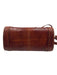 Oroton Brown & Gold Cowhide Leather Gold hardware Pouch Latch Closure Bag Brown & Gold