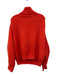 Closed Size XS Orange Red Alpaca & Nylon Turtleneck Rib Knit Sweater Orange Red / XS