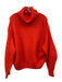 Closed Size XS Orange Red Alpaca & Nylon Turtleneck Rib Knit Sweater Orange Red / XS