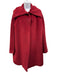 MaxMara Size 8 Red Alpaca & Wool Buttons Oversize Collar Fuzzy Coat Red / 8