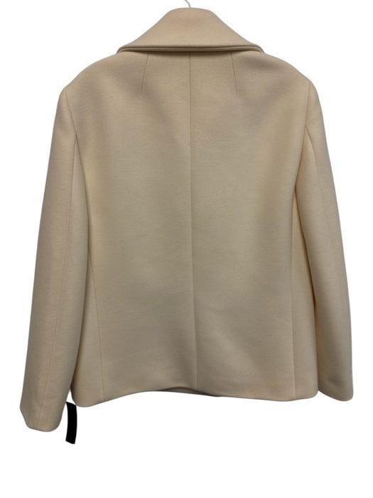 Michael Kors Size 8 Cream White Virgin Wool Double Breast Pockets Jacket Cream White / 8