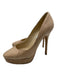 Jimmy Choo Shoe Size 37.5 Beige Python Almond Toe Platform Stiletto Pumps Beige / 37.5