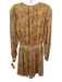 Vanessa Bruno Size 34 Beige, Pink, Gold Viscose & Silk Long Sleeve Mini Dress Beige, Pink, Gold / 34