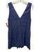 Theory Size S Dark Wash Linen & Cotton Sleeveless V Neck Mini Dress Dark Wash / S