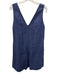 Theory Size S Dark Wash Linen & Cotton Sleeveless V Neck Mini Dress Dark Wash / S