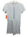 Veronica Beard Size S White Polyamide Short Sleeve 1/4 Zip Perforated Mini Dress White / S