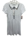 Veronica Beard Size S White Polyamide Short Sleeve 1/4 Zip Perforated Mini Dress White / S