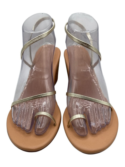 Ancient Greek Sandals Shoe Size 37 Gold, Silver, Beige Leather Toe Strap Sandals Gold, Silver, Beige / 37