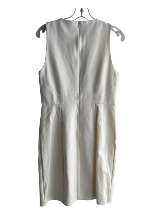 4C Size 10 Cream Rayon Blend Lined Rope high neck Sleeveless Dress Cream / 10