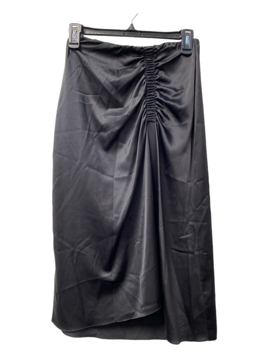 Theory Size 0 Black Silk slip Gathered Front Flowy A line Skirt Black / 0