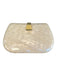 No Brand Pearl Plastic Gold hardware Clasp Closure Structured Abstract Bag Pearl / XS