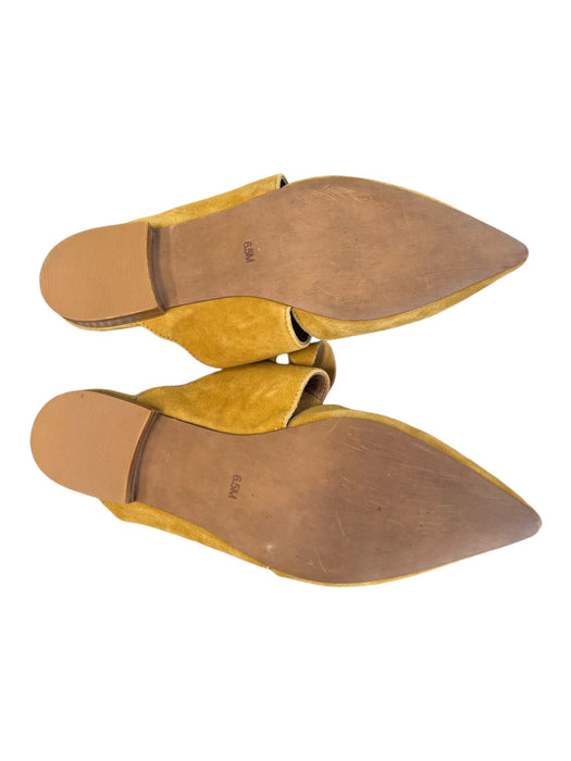 Jeffrey Campbell Shoe Size 6.5 Mustard Suede Pointed Toe Strap with Bow Shoes Mustard / 6.5