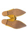 Jeffrey Campbell Shoe Size 6.5 Mustard Suede Pointed Toe Strap with Bow Shoes Mustard / 6.5