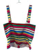 Worth Size 4 Multi Silk Blend Striped Front Button Closure Sleeveless Top Multi / 4