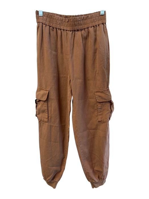 Alice & Olivia Size XS Brown Lyocell Elastic Waist Cargo Pockets Jogger Pants Brown / XS