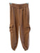 Alice & Olivia Size XS Brown Lyocell Elastic Waist Cargo Pockets Jogger Pants Brown / XS