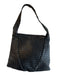 Bottega Veneta Black Leather Top Strap Woven Zip Close Inside Pockets Bag Black / S