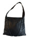 Bottega Veneta Black Leather Top Strap Woven Zip Close Inside Pockets Bag Black / S