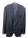 H Stockton Navy Wool Blend Solid 2 Button Men's Blazer 41