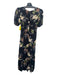 Reformation Size 6 Black & Multi Viscose Blend Floral Sweetheart Maxi Dress Black & Multi / 6