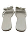 Yosi Samra Shoe Size 8 White Leather Bow Mule Flat Slides Sandals White / 8
