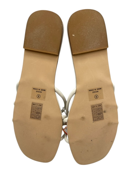 Yosi Samra Shoe Size 8 White Leather Bow Mule Flat Slides Sandals White / 8