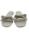 Yosi Samra Shoe Size 8 White Leather Bow Mule Flat Slides Sandals White / 8