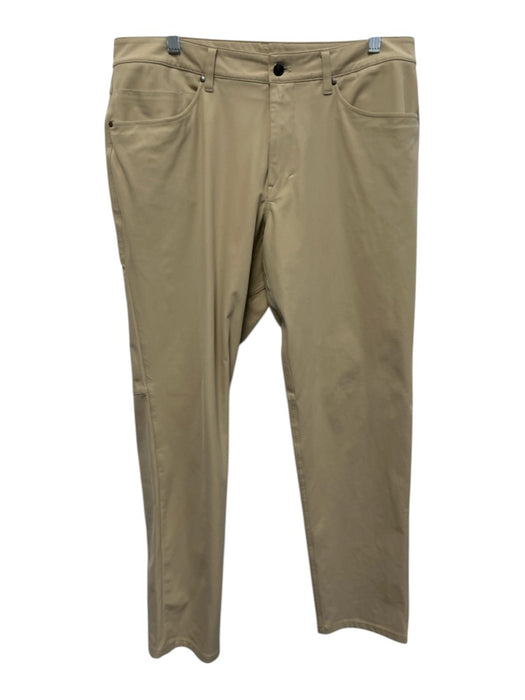 Lululemon Size 34 Tan Synthetic Solid Athletic Khakis Men's Pants Tan / 34