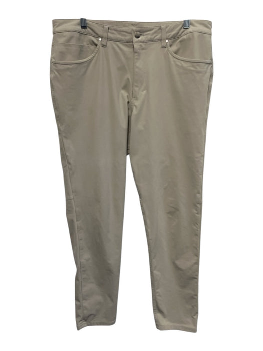Lululemon Size 34 Tan Synthetic Solid Athletic Khakis Men's Pants Tan / 34
