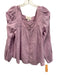 Cleobella Size S Lilac Purple Organic Cotton Button Down Puff Shoulder Top Lilac Purple / S