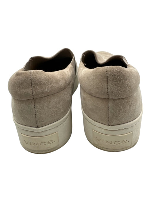 Vince Shoe Size 7 Taupe Gray Suede leather Slip On Platform Sneakers Taupe Gray / 7