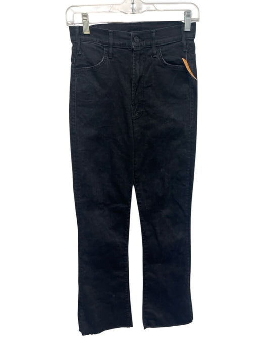 Mother Size 25 Black Cotton Boot Cut High Rise Zip Fly Jeans Black / 25