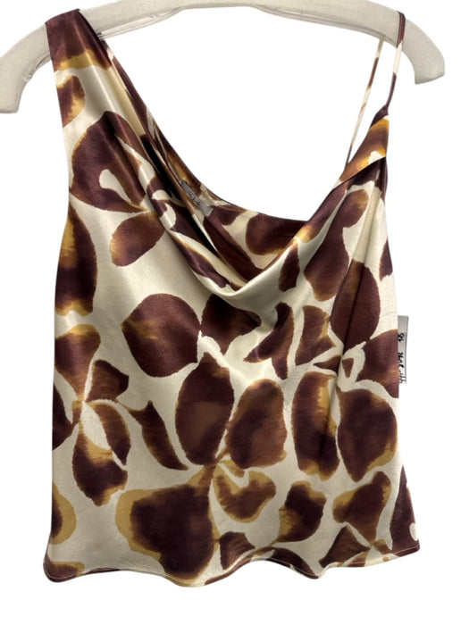 Rails Size S Beige & Brown Viscose & Rayon One Shoulder Sleeveless Skirt Set Beige & Brown / S