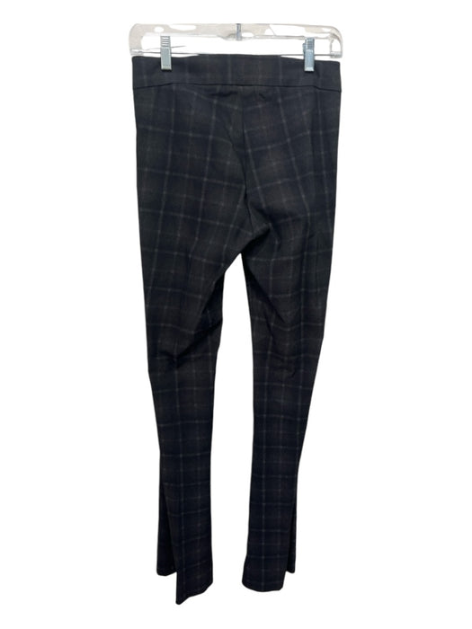 Avenue Montaigne Size 2 Black & Gray Viscose Blend Flare Hem Windowpane Pants Black & Gray / 2