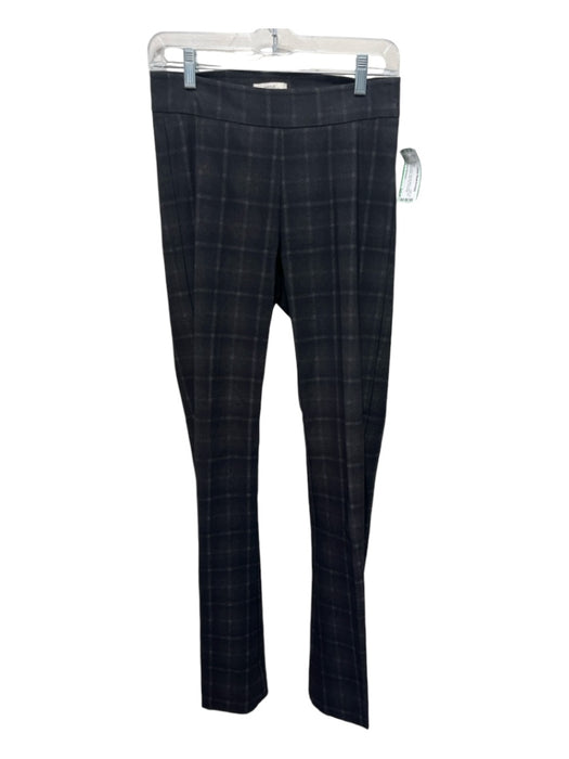 Avenue Montaigne Size 2 Black & Gray Viscose Blend Flare Hem Windowpane Pants Black & Gray / 2